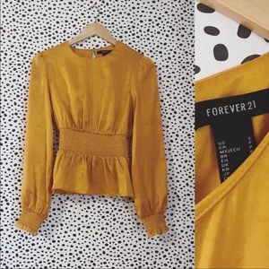 Forever 21 yellow/ mustard shirt